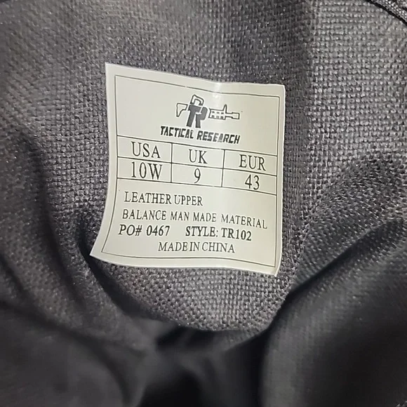 Tactical Research Belleville TR102 Leather Black Training Combat Boots Size 10W - Picture 12 of 15